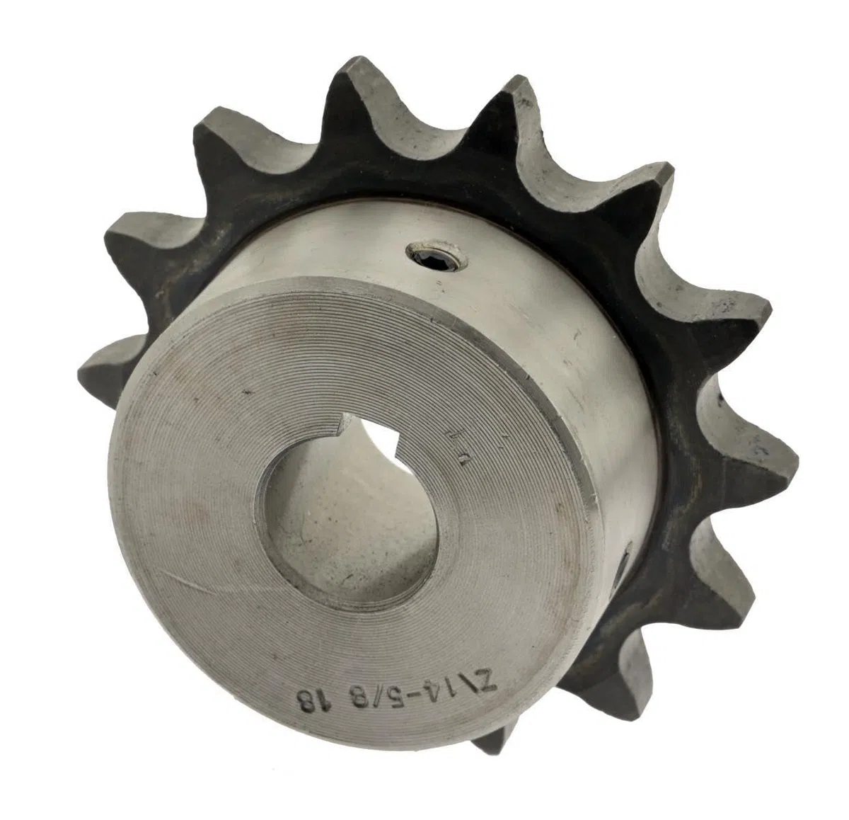 Kettenrad mit einseitiger Nabe ISO 08B-1 Zähnezahl 13 Bohrung H7 20mm Nut Gewinde