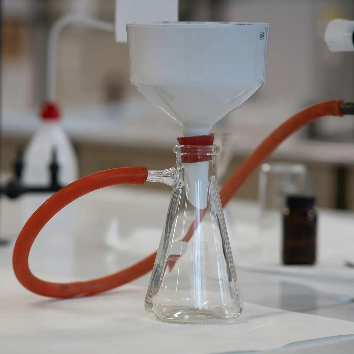 PATIKIL Porzellan Büchnertrichter 2 Stück Büchner Filter Separations Trichter Für Labor Experimente Weiß OD 60mm ID 55mm