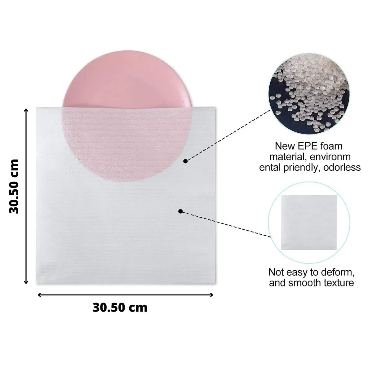 100 Stück Verpackungsmaterial Luftpolsterfolie Schaumstoffverpackung Schaumfolie Umzugskartons Umzugsverpackung Umzugmaterial für Umzug Geschirr Verpackung Lagerung und Versand (30*30 cm/Dicke 2 mm)
