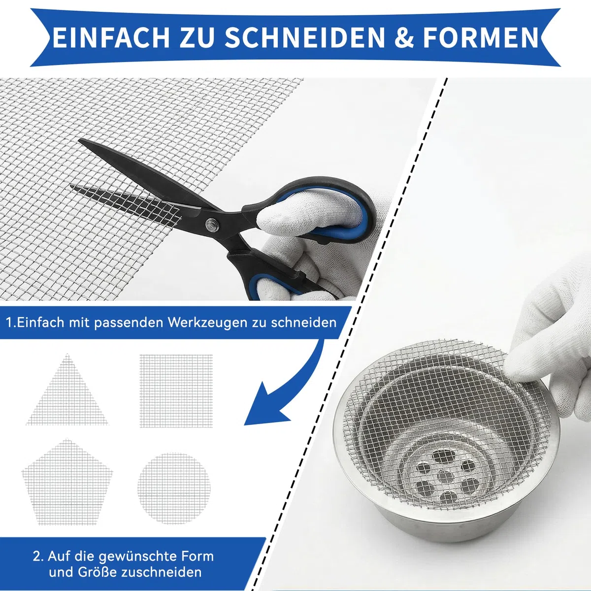 14 Stück Edelstahl Mäusegitter – A4 & A5 Drahtgeflecht, 20 Mesh 304 Edelstahl Insekten- & Nagerschutz Gitter für Lüftungsschlitze, Air Bricks & Fenster