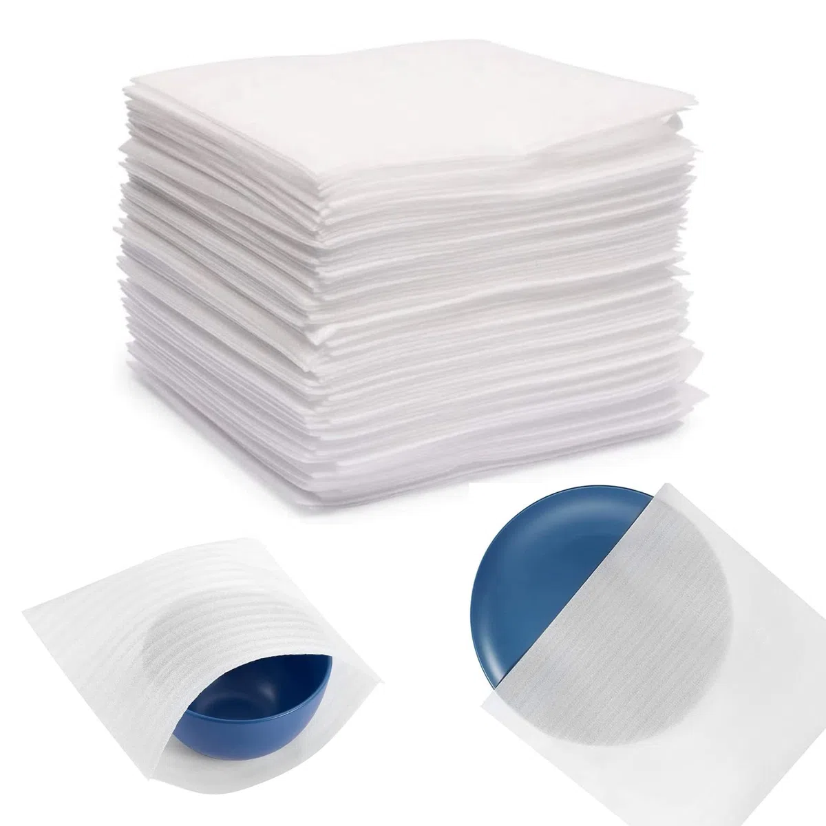100 Stück Verpackungsmaterial Luftpolsterfolie Schaumstoffverpackung Schaumfolie Umzugskartons Umzugsverpackung Umzugmaterial für Umzug Geschirr Verpackung Lagerung und Versand (30*30 cm/Dicke 2 mm)