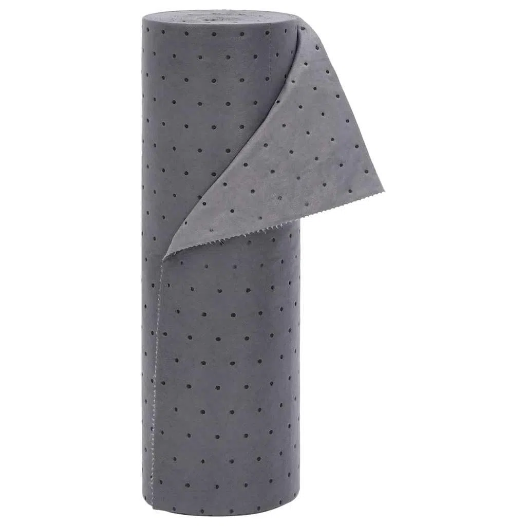 vidaXL Ölbindetuch Grau 40x1000 cm, Ölmatte, Ölbindemittel, Saugtuch, Ölbindevlies, Saugmatte, Ölschutztuch, Ölbindetuch Polypropylen