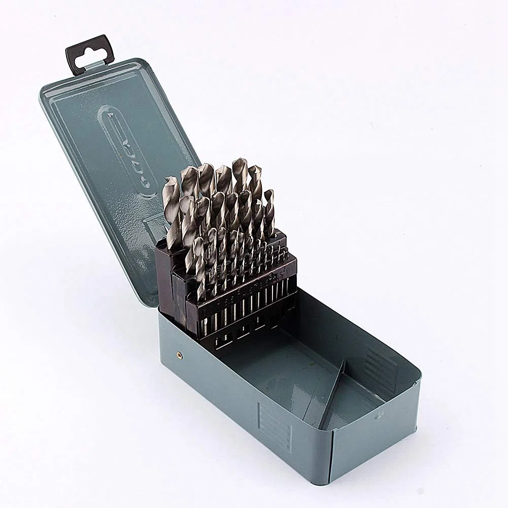 Metallbohrer-Set HSS-Cobalt Spiralbohrer Set 1-13 mm (0,5mm steigend) 25Pcs Spiralbohrer-Satz für Edelstahl und Hartmetall