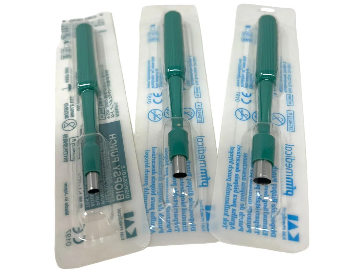 INKgrafiX® Kai pfm medical - Biopsy Punch - 3x Punch 1,5mm - Skindiver (1,5 mm) Dermal Anchor/Hautanker IG66749-3x Punch 1,5mm