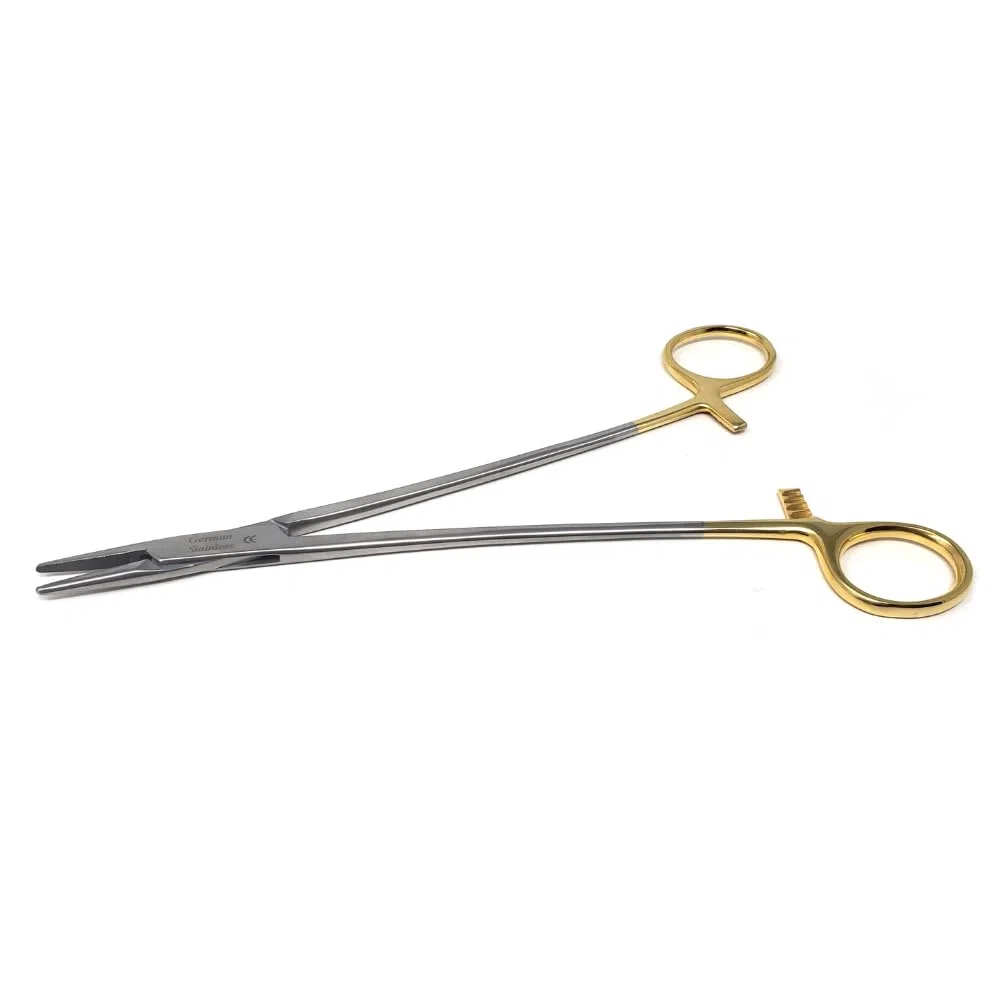 T/C Premium O.R Grade Mayo Hegar Nadelhalter, 17,8 cm, gezahnt mit Wolframkarbid-Einsätzen