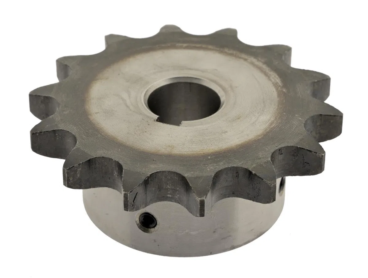 Kettenrad mit einseitiger Nabe ISO 08B-1 Zähnezahl 13 Bohrung H7 20mm Nut Gewinde