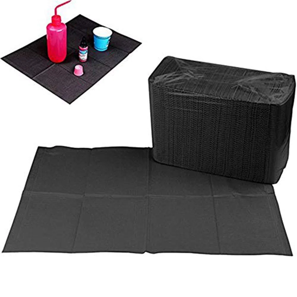125 Stück Black Dental Lätzchen, Unihuby Premium Einweg wasserdichte Tattoo Lätzchen, Tattoo Tischdecken Clean Pad Patienten Lätzchen Dental Servietten Tattoo Tablett Abdeckungen Mehrzweck