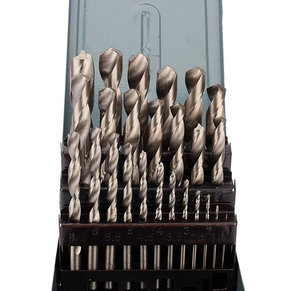 Metallbohrer-Set HSS-Cobalt Spiralbohrer Set 1-13 mm (0,5mm steigend) 25Pcs Spiralbohrer-Satz für Edelstahl und Hartmetall