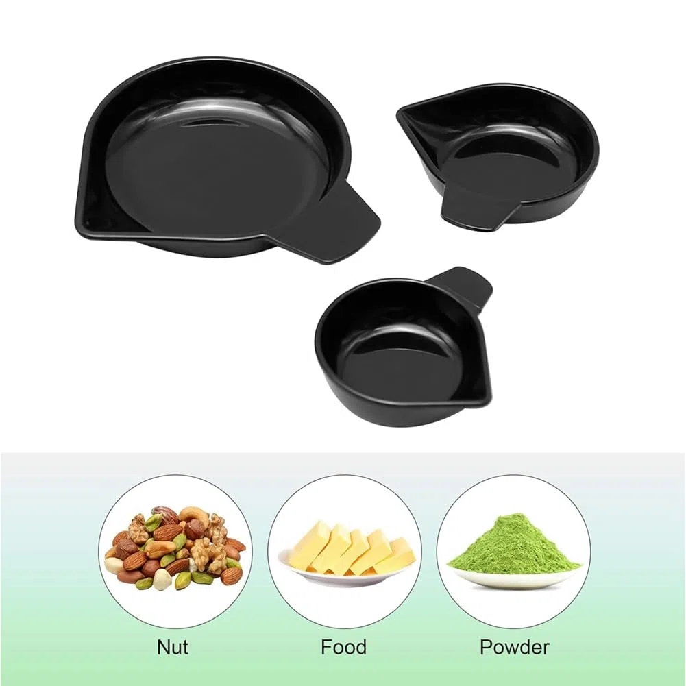 5 Größen Wiegeschalen mit Schmaler Ausgussöffnung, Kunststoff-Wiegeschalen für das Wiegen Von Flüssigkeiten, Pulver und Edelsteinen.