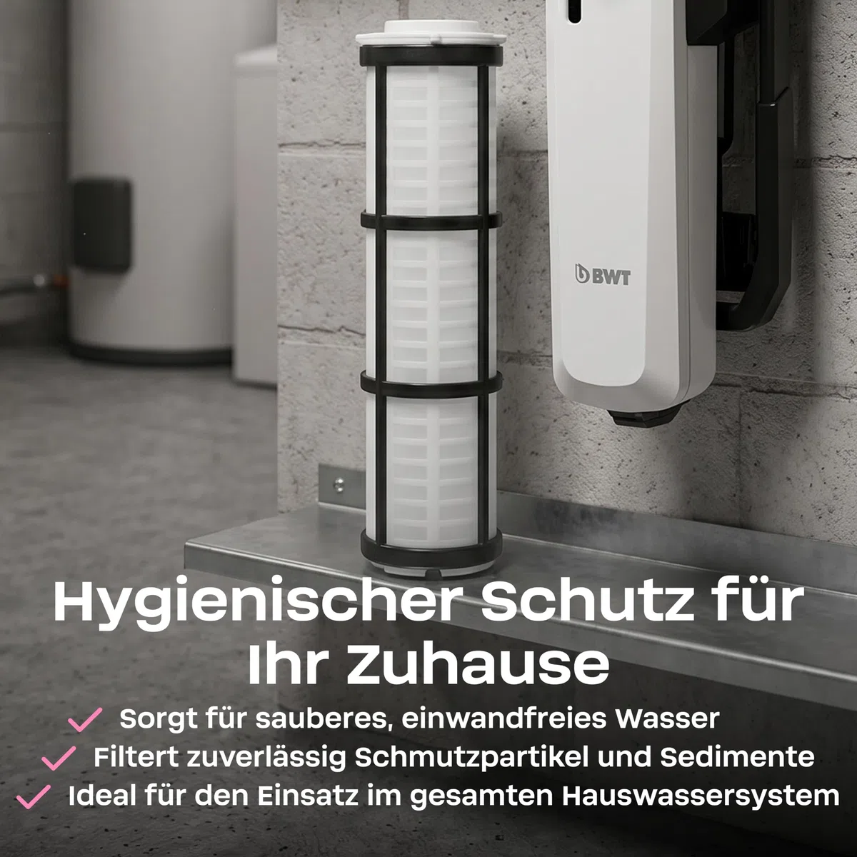 BWT Original Filterelement 810386 für E1 Einhebelfilter, 2er Pack | 1 Jahr Betriebsdauer