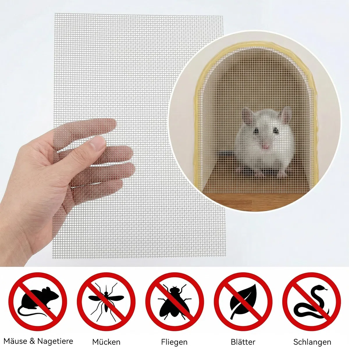14 Stück Edelstahl Mäusegitter – A4 & A5 Drahtgeflecht, 20 Mesh 304 Edelstahl Insekten- & Nagerschutz Gitter für Lüftungsschlitze, Air Bricks & Fenster