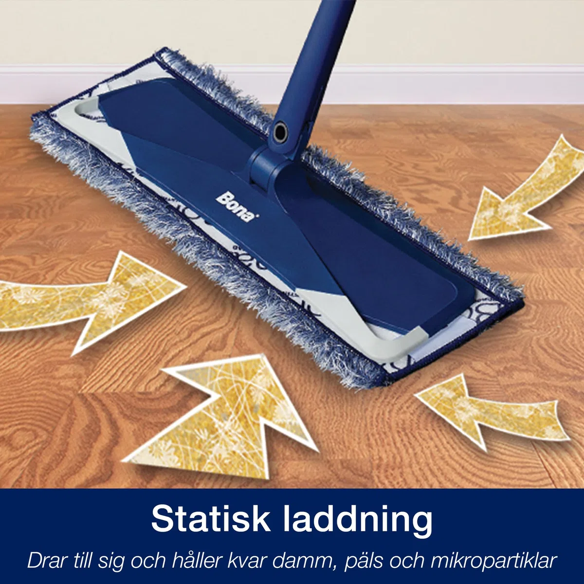 Bona Staubpad, Polyester, 46,5 x 14 cm, Grau (Packung mit 2)