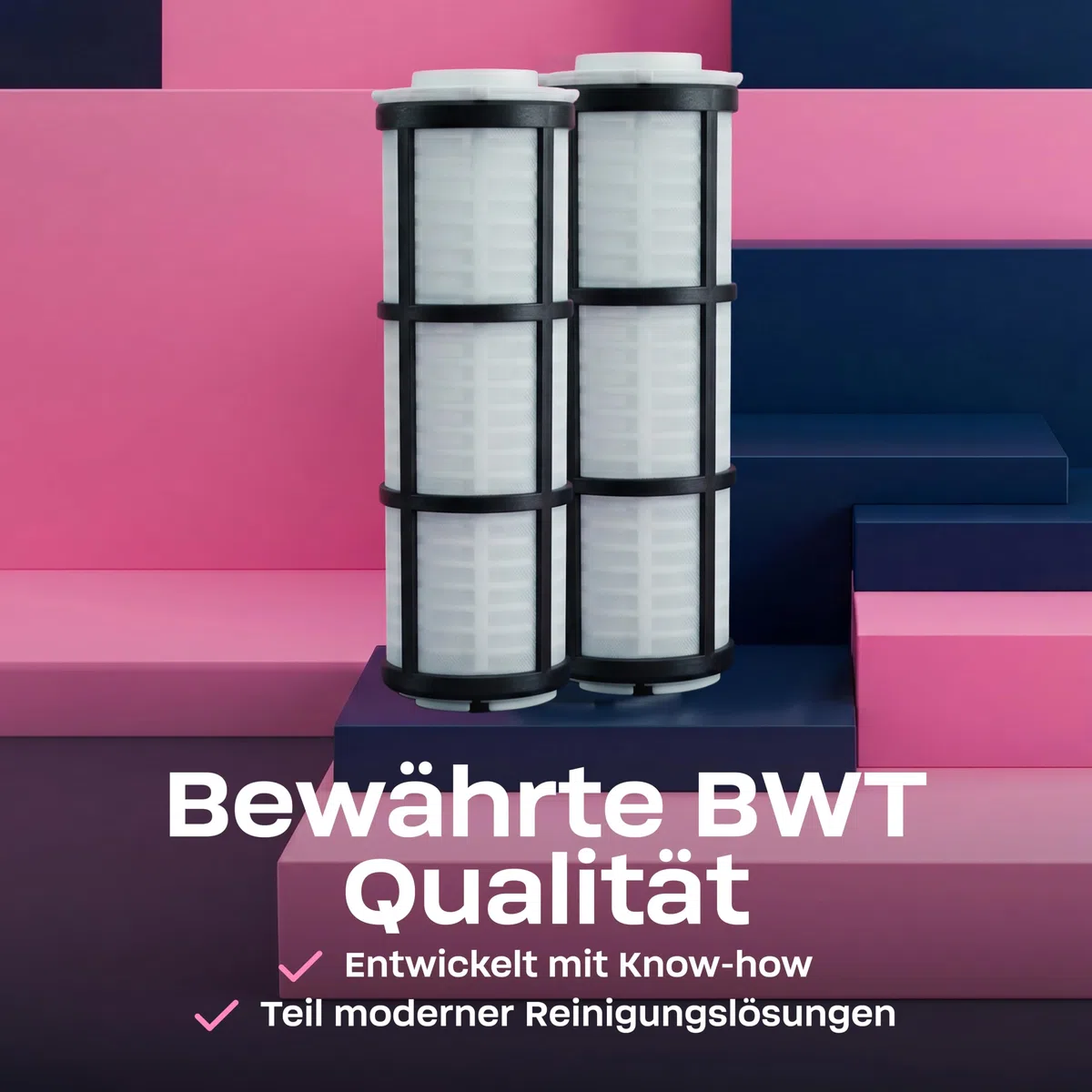 BWT Original Filterelement 810386 für E1 Einhebelfilter, 2er Pack | 1 Jahr Betriebsdauer