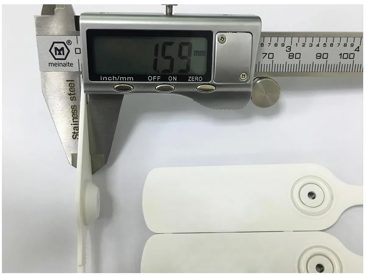 Plomben 100 Stück, Plomben Kunststoff, Durchziehplomben, Plombe, Blombe, Blombenset zum Verschließen von Erste-Hilfe Produkten, Barcode + verschiedene Nummern (Gelb)