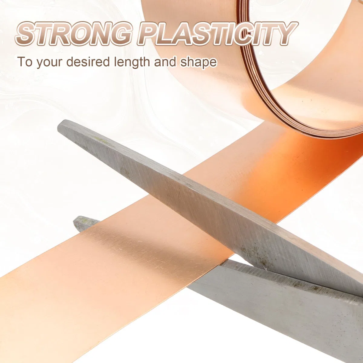 PATIKIL 0.3mm x 40mm x 2000mm Kupferblechrolle, 99.9% Reines Kupferband Blitzblech Metallfolienplatte Für DIY Projekt Schmuckherstellung Elektroreparatur