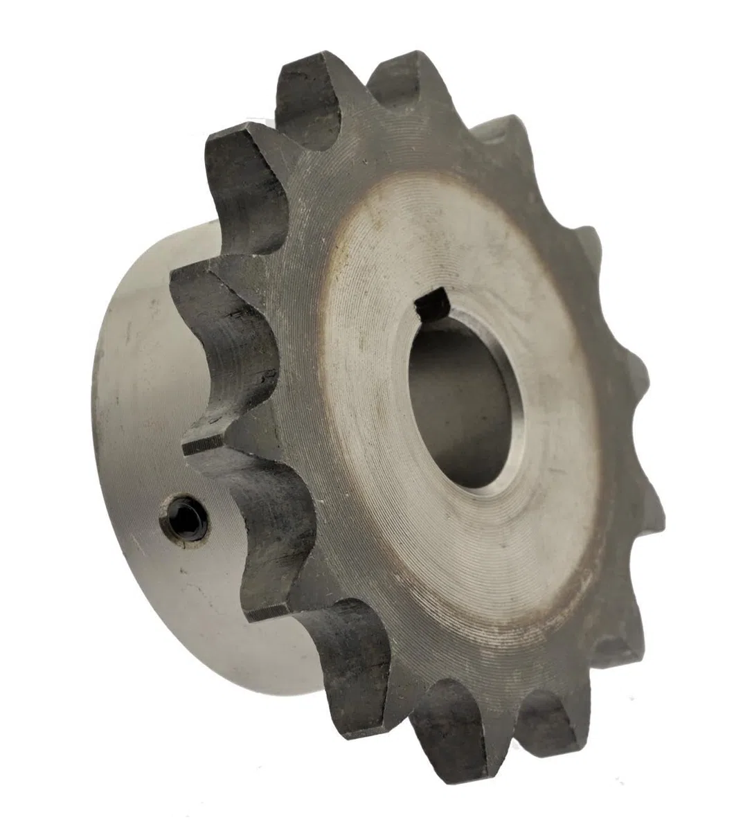 Kettenrad mit einseitiger Nabe ISO 08B-1 Zähnezahl 13 Bohrung H7 20mm Nut Gewinde