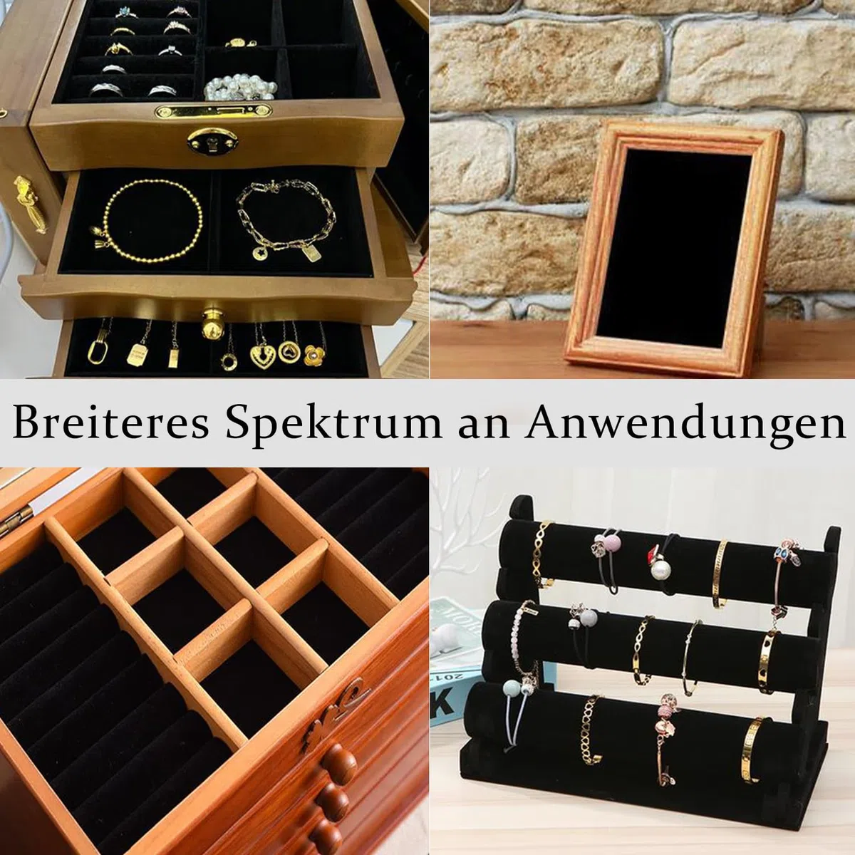HKC Mikrofaserstoff selbstklebend Schwarz, 42 * 150 cm Wildlederimitat Selbstklebend, Kunstleder Wildleder Optik Stretch Dehnbar Stoff Velours für Cockpit, Polsterungen, Schmuck Schublade