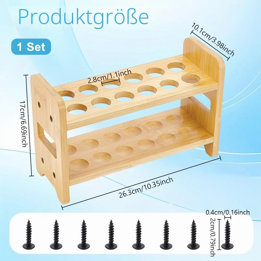 peacoblue Holz Reagenzglasständer Multifunktions Holz-Reagenzglas & Shotglas-halter für Zuhause, 12-Röhrchen-Kapazität, nur Gestell, keine Gläser enthalten für Zuhause Basteln Topfpflanzen