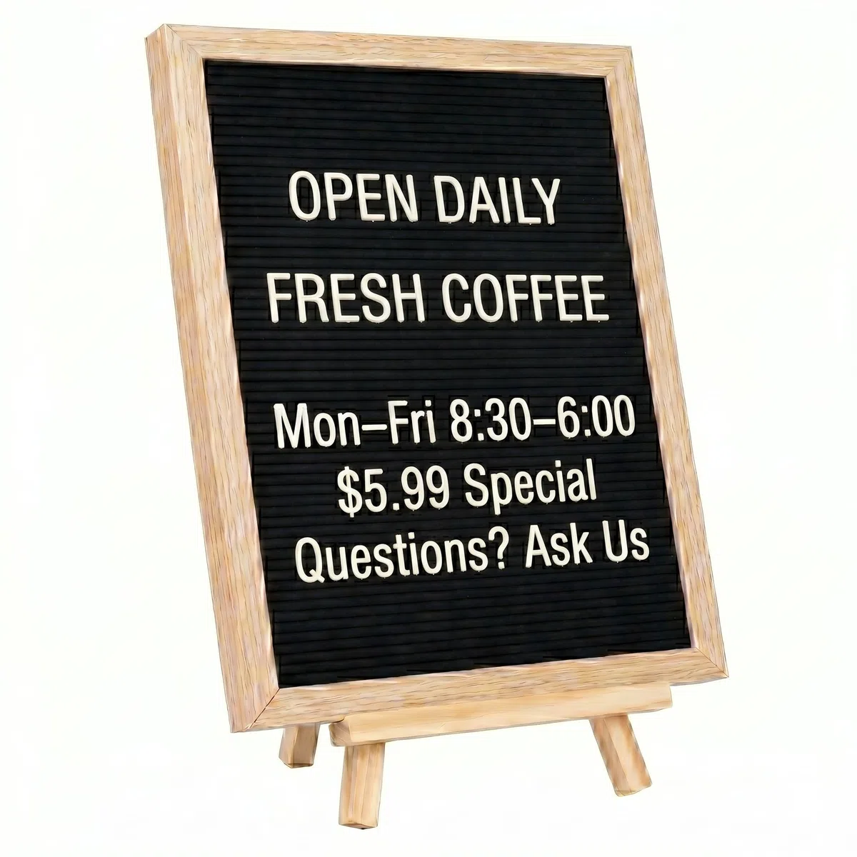 C CRYSTAL LEMON Filz-Buchstabentafel 30 x 40 cm (12 x 16 Zoll) schwarzes Letterboard mit Holzständer und Wandaufhängung 776 Steckbuchstaben 1,9 und 2,5 cm für Zuhause Büro und Schule