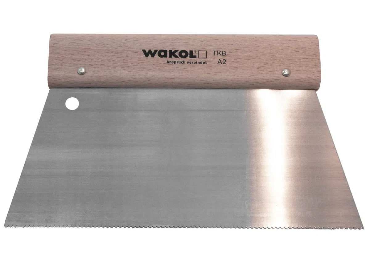WAKOL Zahnspachtel Trapezspachtel TBK A2 Spachtel Gezahnt 25cm Breit