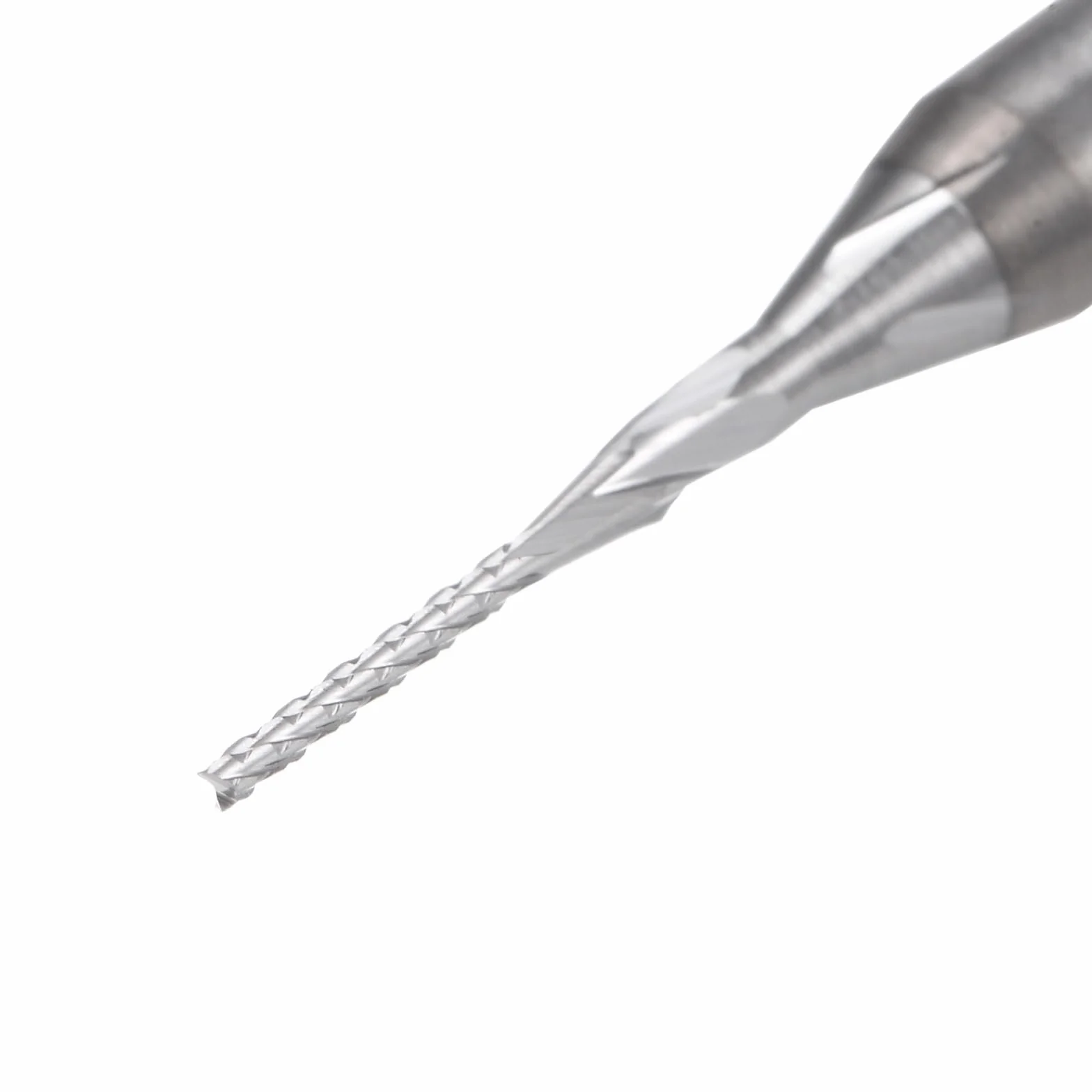 QUARKZMAN 20 Stück Hartmetallfräser 0.6mm Schaft, 6-Flöten CNC Fräser für Edelstahl, Verbundwerkstoffe und Legierungen, Silber