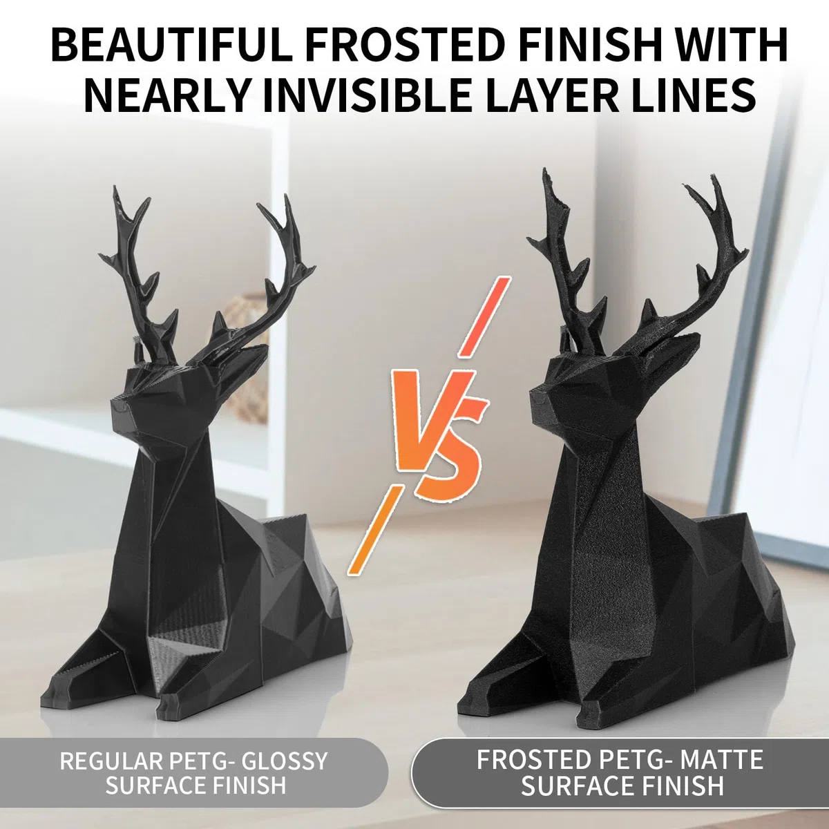 TINMORRY Glasfaserverstärktes PETG Filament 1.75mm, Hohe Schlagzähigkeit PETG GF 3D Druck Filament, Haltbarkeit & Steifigkeit, Passend für die meisten FDM 3D Drucker, 1 KG 1 Spule, Frosted Schwarz