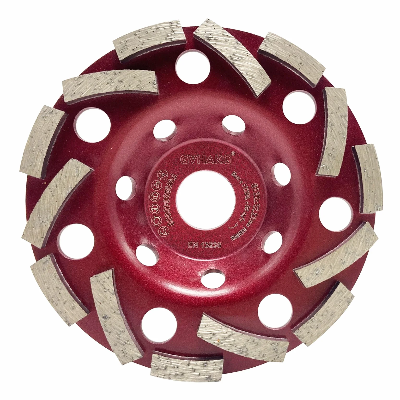 Diamant Schleiftopf 125mm×22.23mm, Topfschleifer Für Beton Stein Naturstein Fliesenkleber Granit Mauerwerk-Extra Speed Diamant Schleifscheibe
