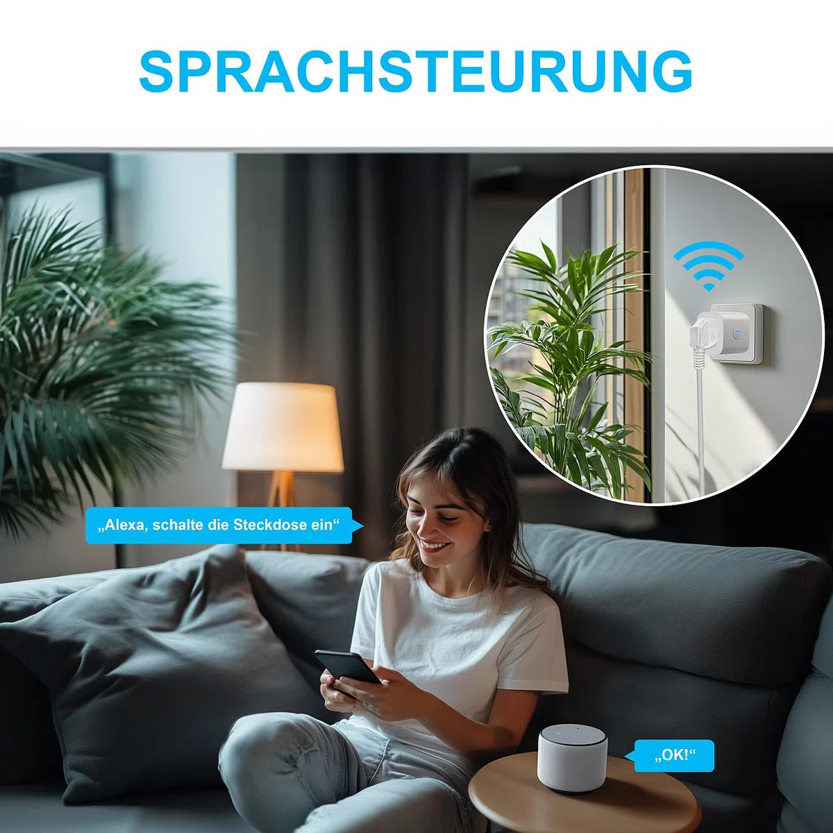 Luminea Home Control Energiemesser: 2in1-WLAN-Steckdose mit bidirektionaler Strom-Messung, 16 A, App (Stromzähler für Balkonkraftwerk, WLAN Steckdose Solar, Stecker)
