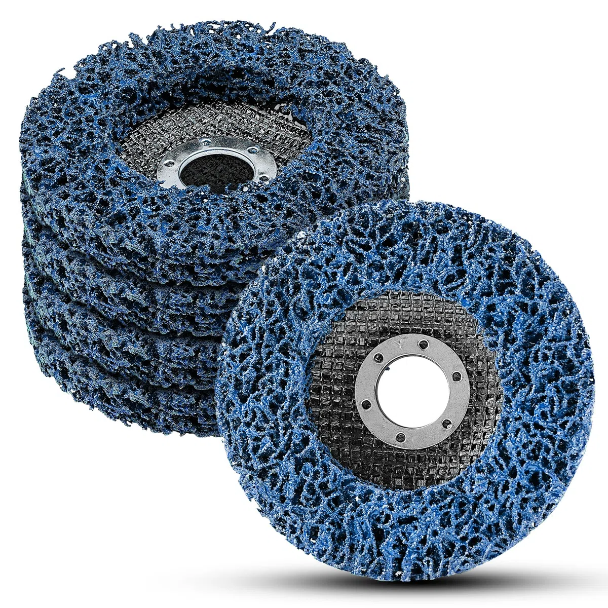 125MM CSD Scheibe Schleifscheiben,5 Stück blaue Reinigungsscheiben, Nylon Flex Scheiben Entfernung Von Farben Rost für Winkelschleifer