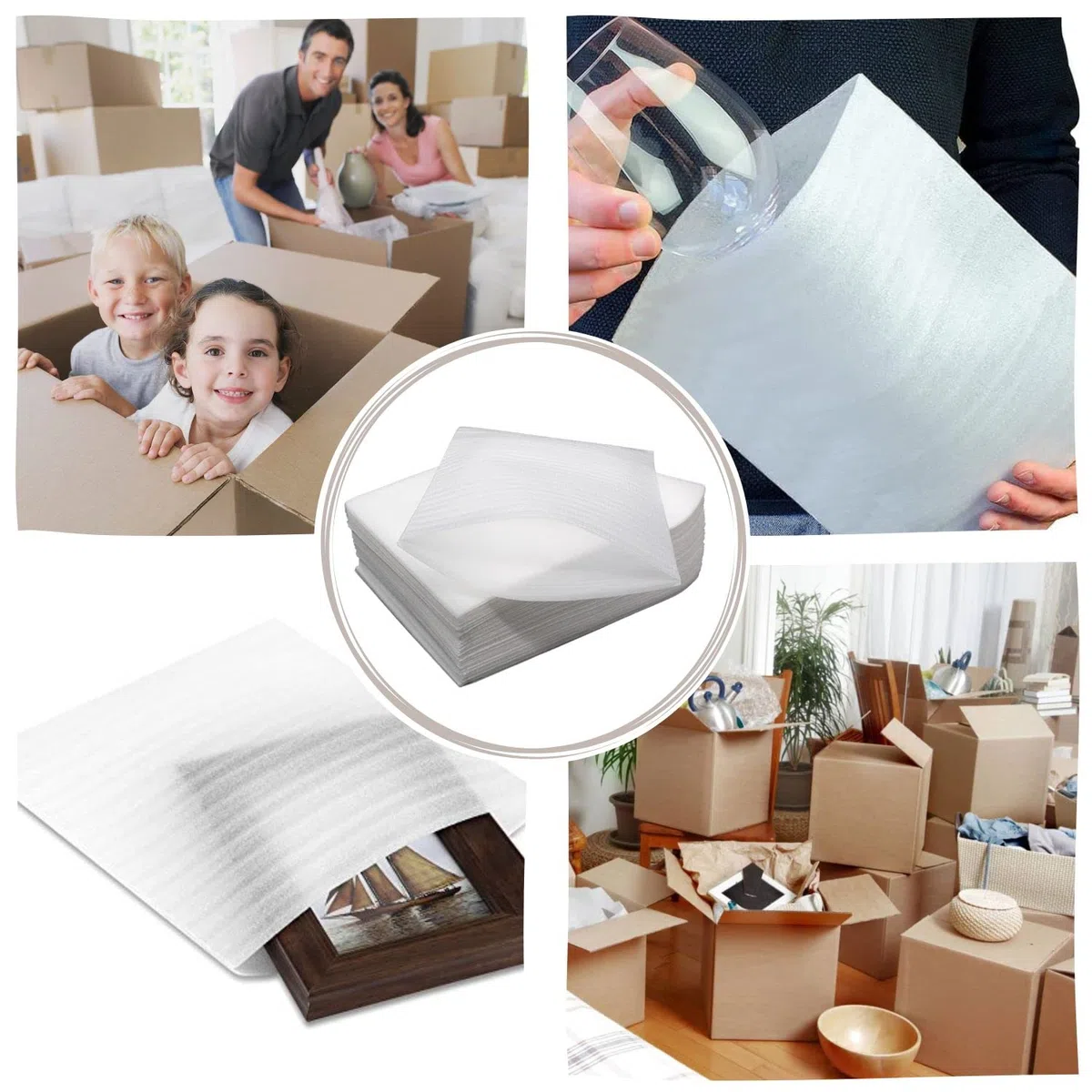100 Stück Verpackungsmaterial Luftpolsterfolie Schaumstoffverpackung Schaumfolie Umzugskartons Umzugsverpackung Umzugmaterial für Umzug Geschirr Verpackung Lagerung und Versand (30*30 cm/Dicke 2 mm)