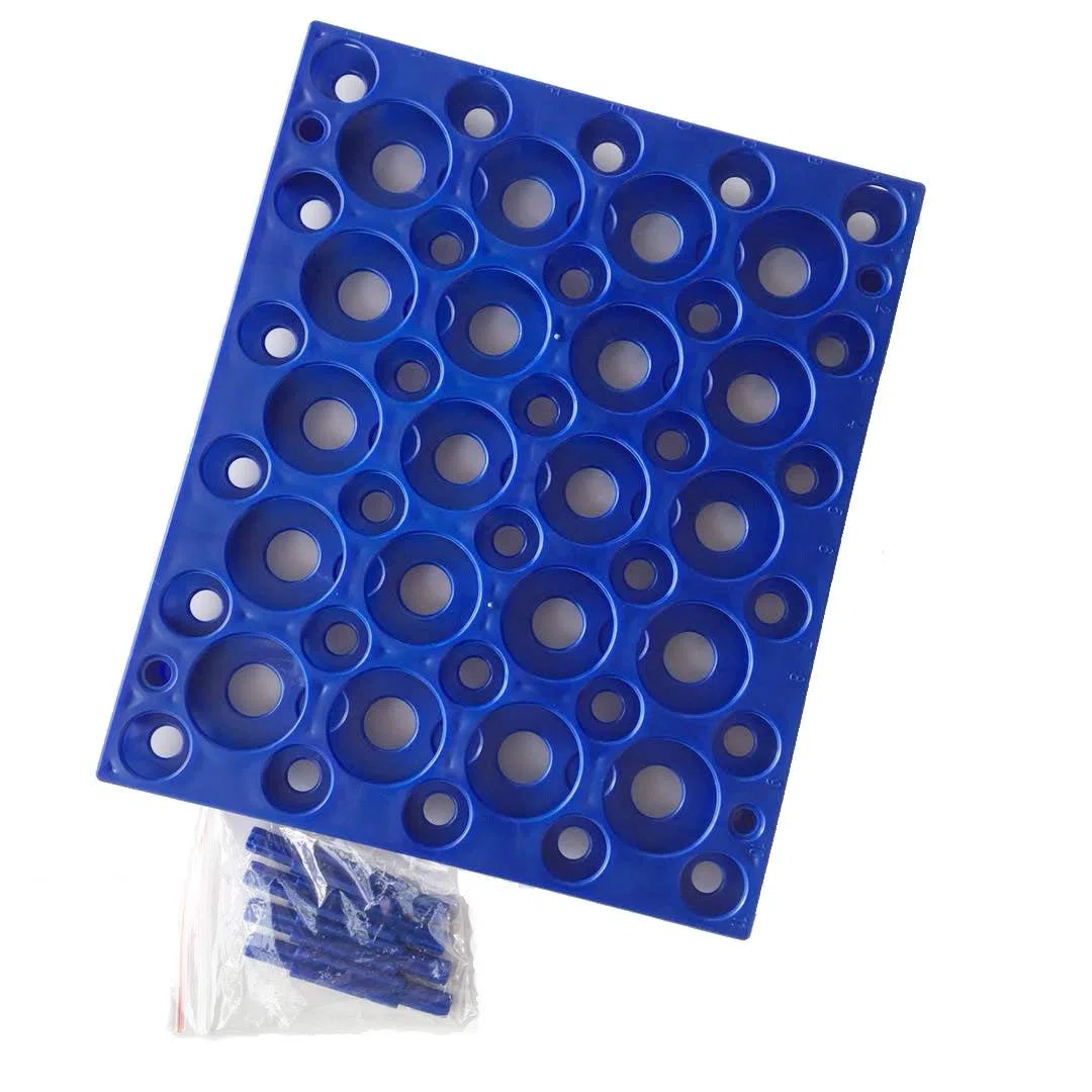 MUHWA Zentrifugenröhrchen-Ständer, 50 Positionen, für 10/15/50 ml, Polypropylen, Blau, 3er-Set