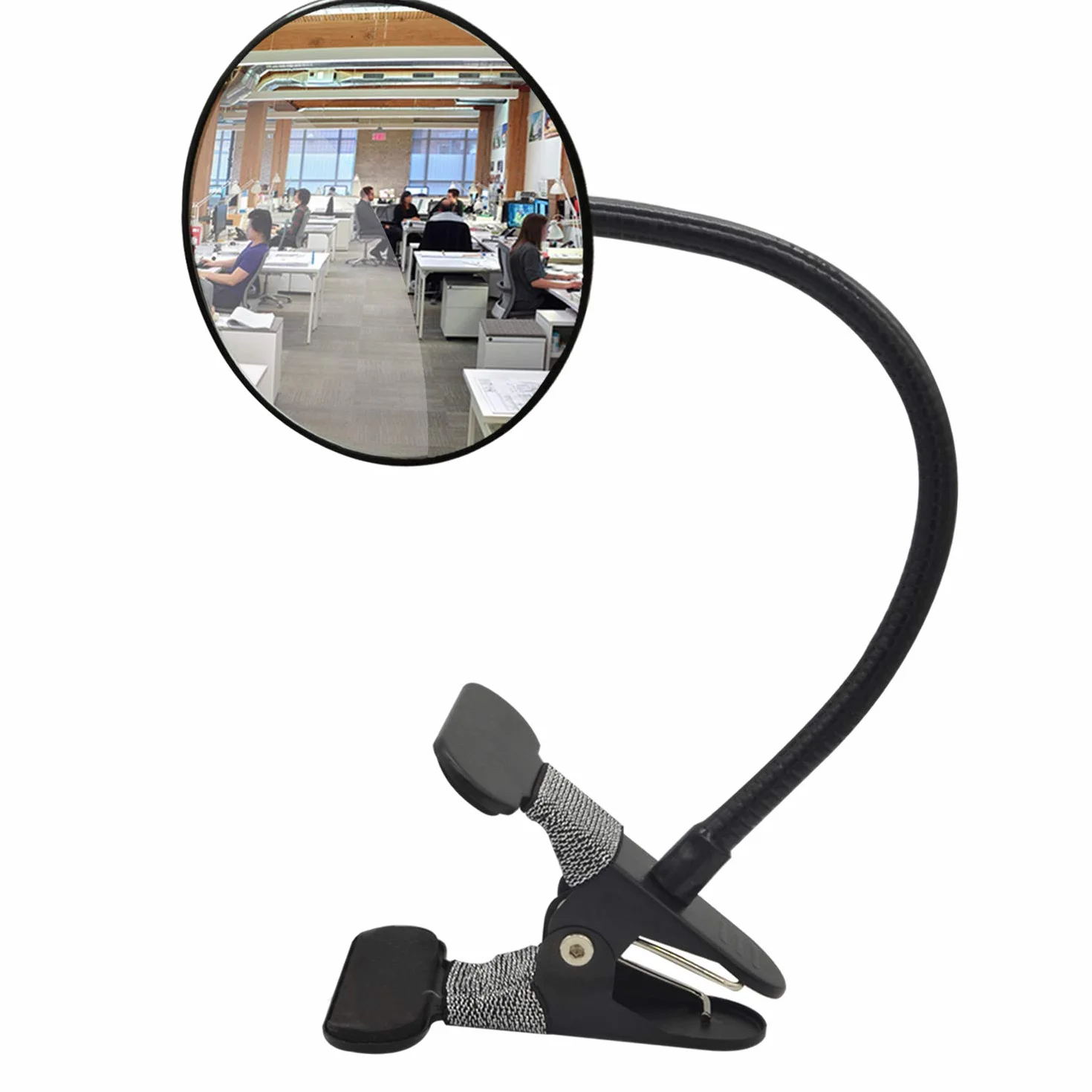 Ampper Acryl-Rückspiegel zum Aufstecken, flexibel, konvex, Sicherheitsspiegel für persönliche Sicherheit, Schreibtisch, Rückspiegel oder überall (9,5 cm, rund)
