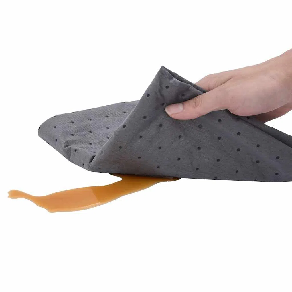 vidaXL Ölbindetuch Grau 40x1000 cm, Ölmatte, Ölbindemittel, Saugtuch, Ölbindevlies, Saugmatte, Ölschutztuch, Ölbindetuch Polypropylen