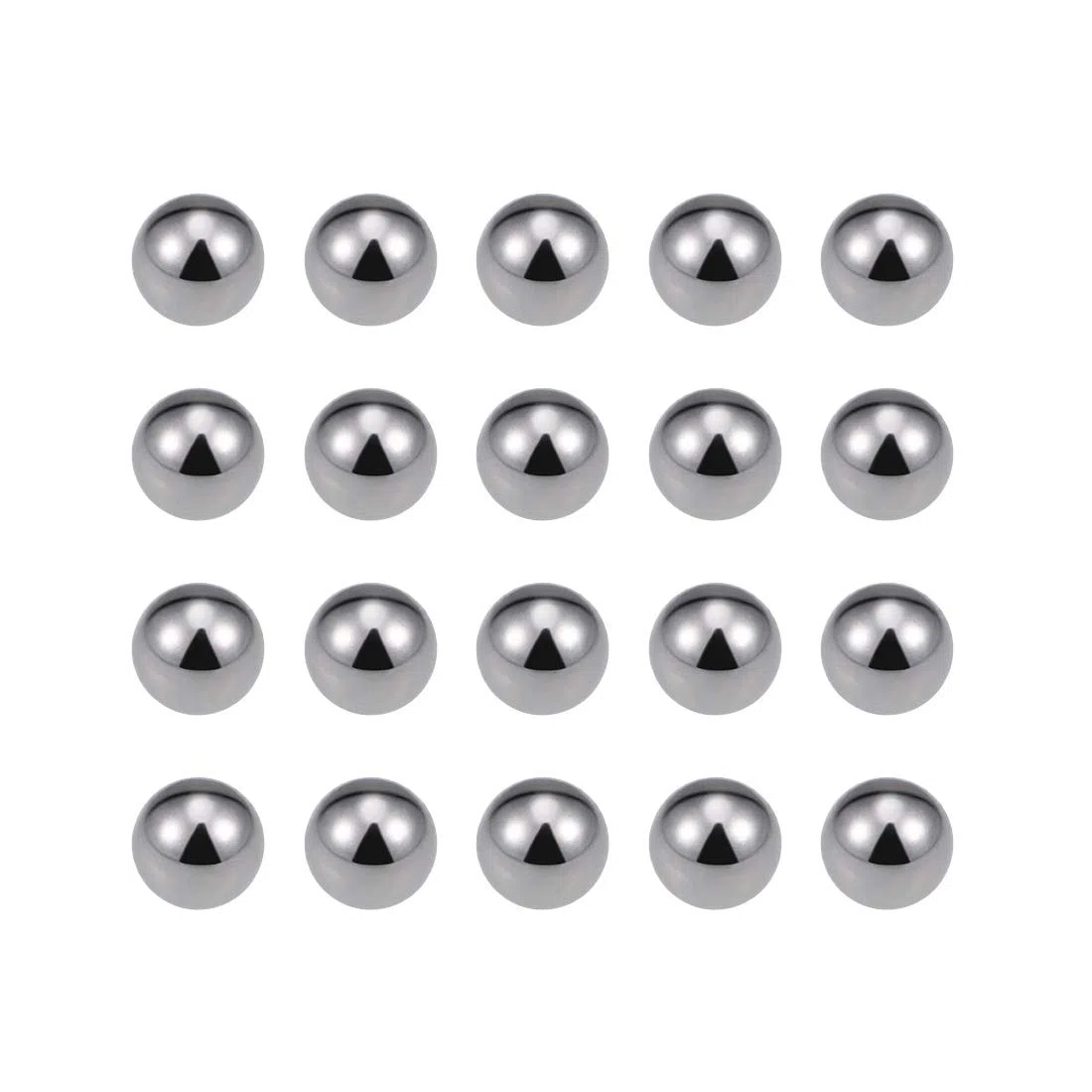 sourcing map 100 Stück 11mm Kugellager Stahlkugeln, Kohlenstoffstahl Präzisions Metallkugeln für Lager und Fahrräder
