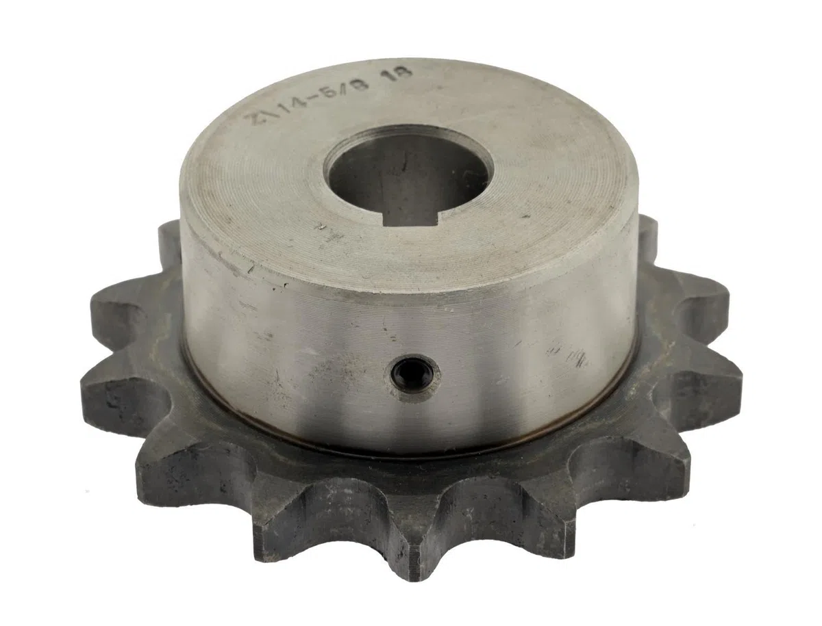 Kettenrad mit einseitiger Nabe ISO 08B-1 Zähnezahl 13 Bohrung H7 20mm Nut Gewinde