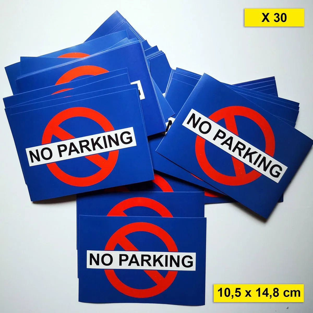 30 Aufkleber für Parkverbot. Verbotenes Parken. Schwer zu entfernende Sticker. Sehr abschreckend