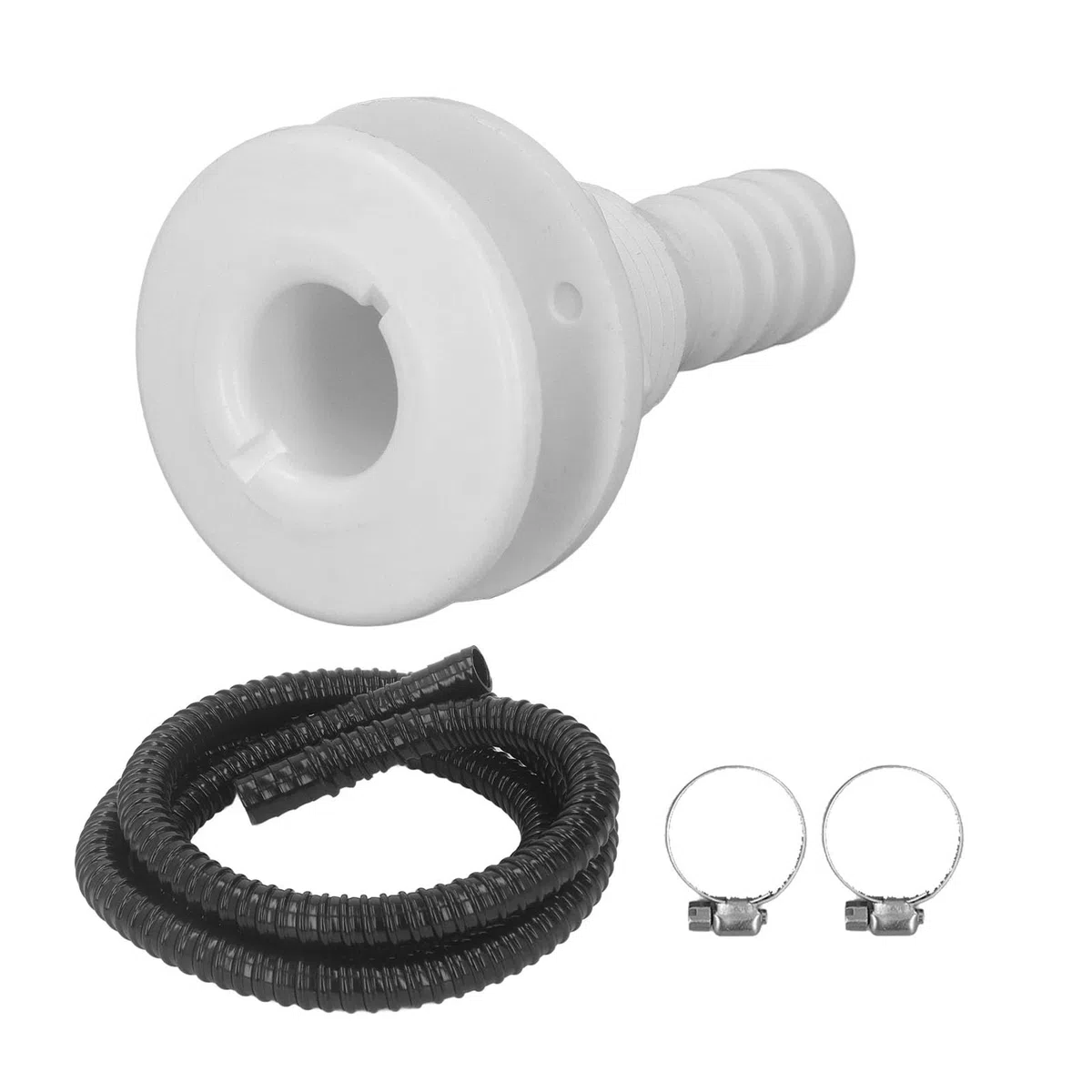 Marine-Bilgenpumpen-Installationssatz, 6,7-Fuß-Schlauch für Bilgenpumpen mit 3/4-Zoll-Auslass, Schwarzes, Auslaufsicheres Bilgenpumpen-Installationssatz, Marine-Zubehör