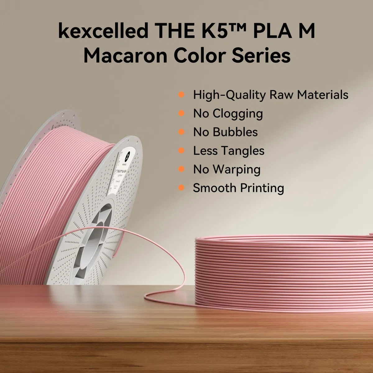 kexcelled Macaron Salbei Grün Matte PLA Filament Rolle, Matt-Effekt Oberfläche, 3D Druck Ästhetische Material, 1kg (2,2lbs) 1,75mm +/- 0,03mm, für FDM 3D Drucker