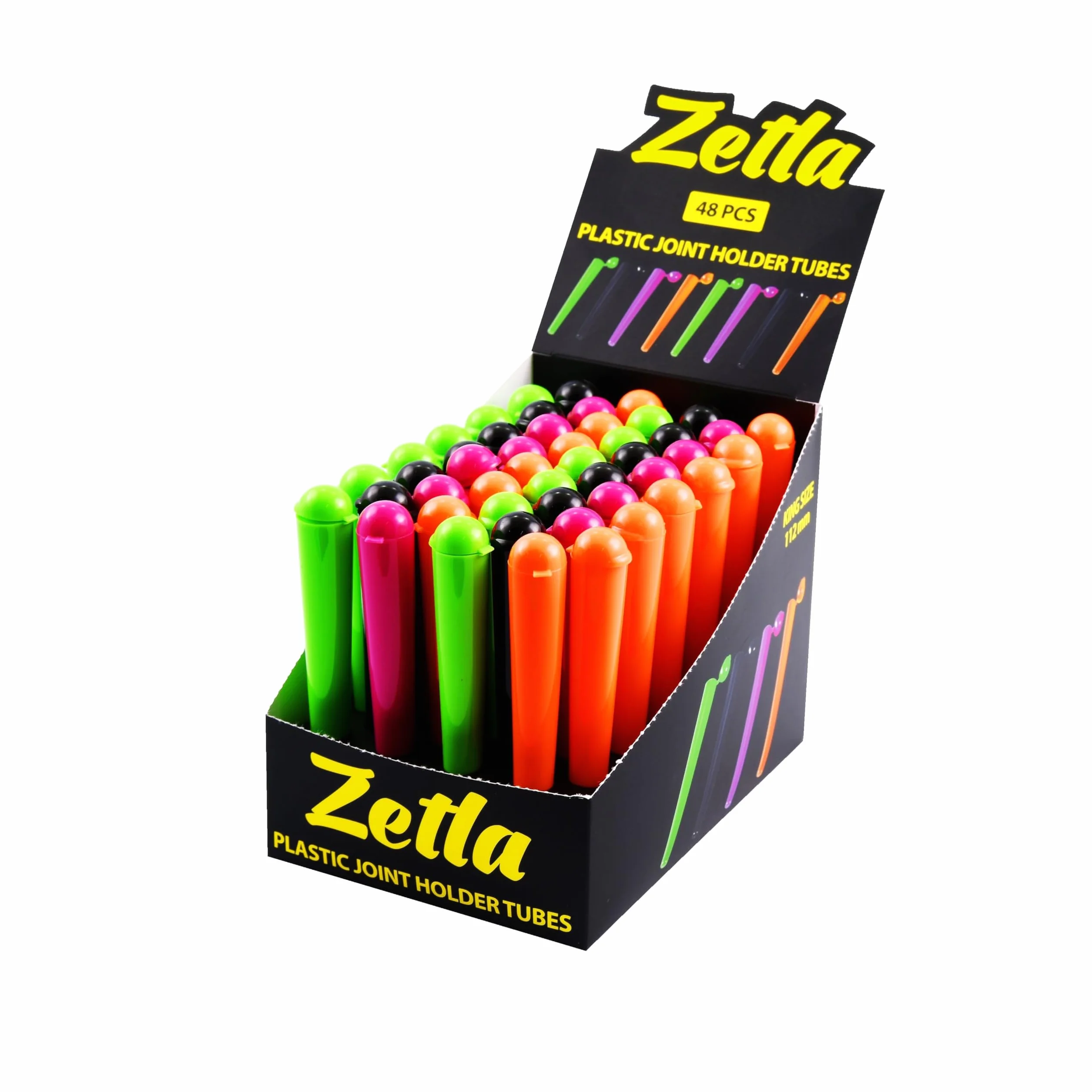 Zetla® Joint Tubes 48 Stück – Hochwertige, Geruchsdichte Kunststoffröhrchen für Joints und Kräuter