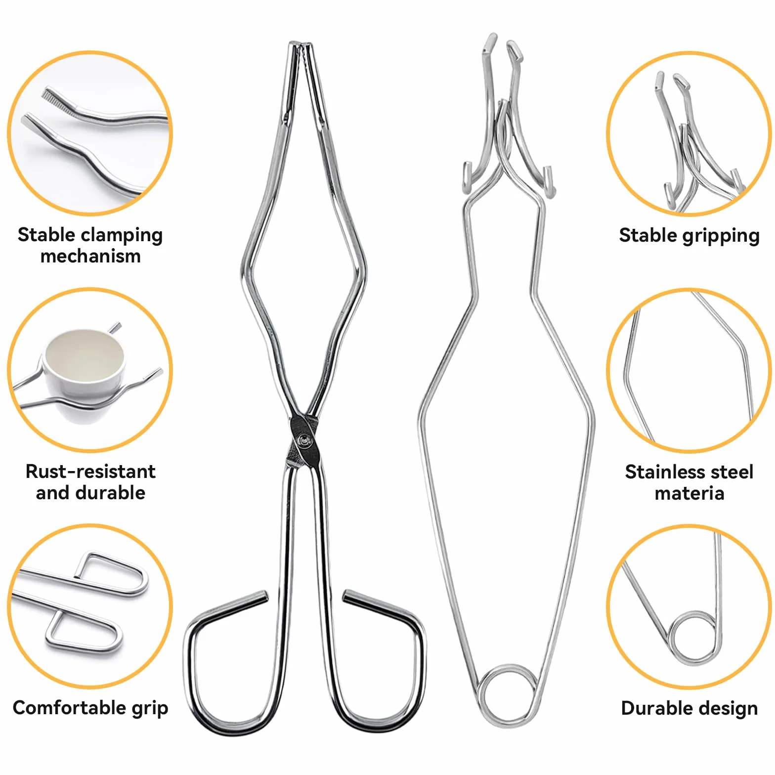 5 Stück Graphit Tiegel Kit, Graphit Gussform Schmelzofen set mit 2 Schweißklemmen und 1 Quarztiegel Hohe Schmelztiegel für Platin Gold Silber Messing Legierungs Schmelze