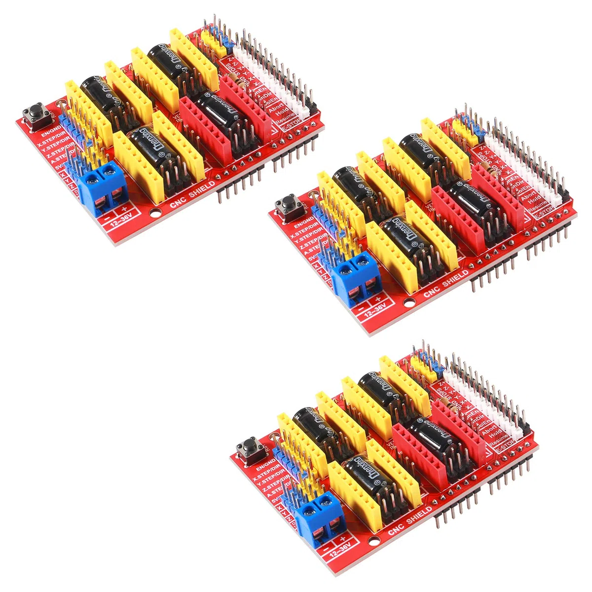 AITRIP 3Stück CNC Shield V3 Development Board für A4988 Schrittmotor Treiber Stepper für 3D Drucker kompatibel mit Arduino