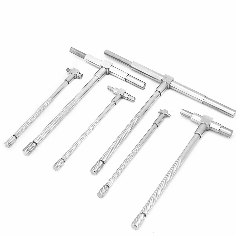 Fyearfly Teleskoplehren-Set, 6-teiliges Set Teleskoplehre 8-150 mm Einstellbarer Innendurchmesser Mikrometer-Messwerkzeuge Hochpräzise Teleskop-Bohrungslehre