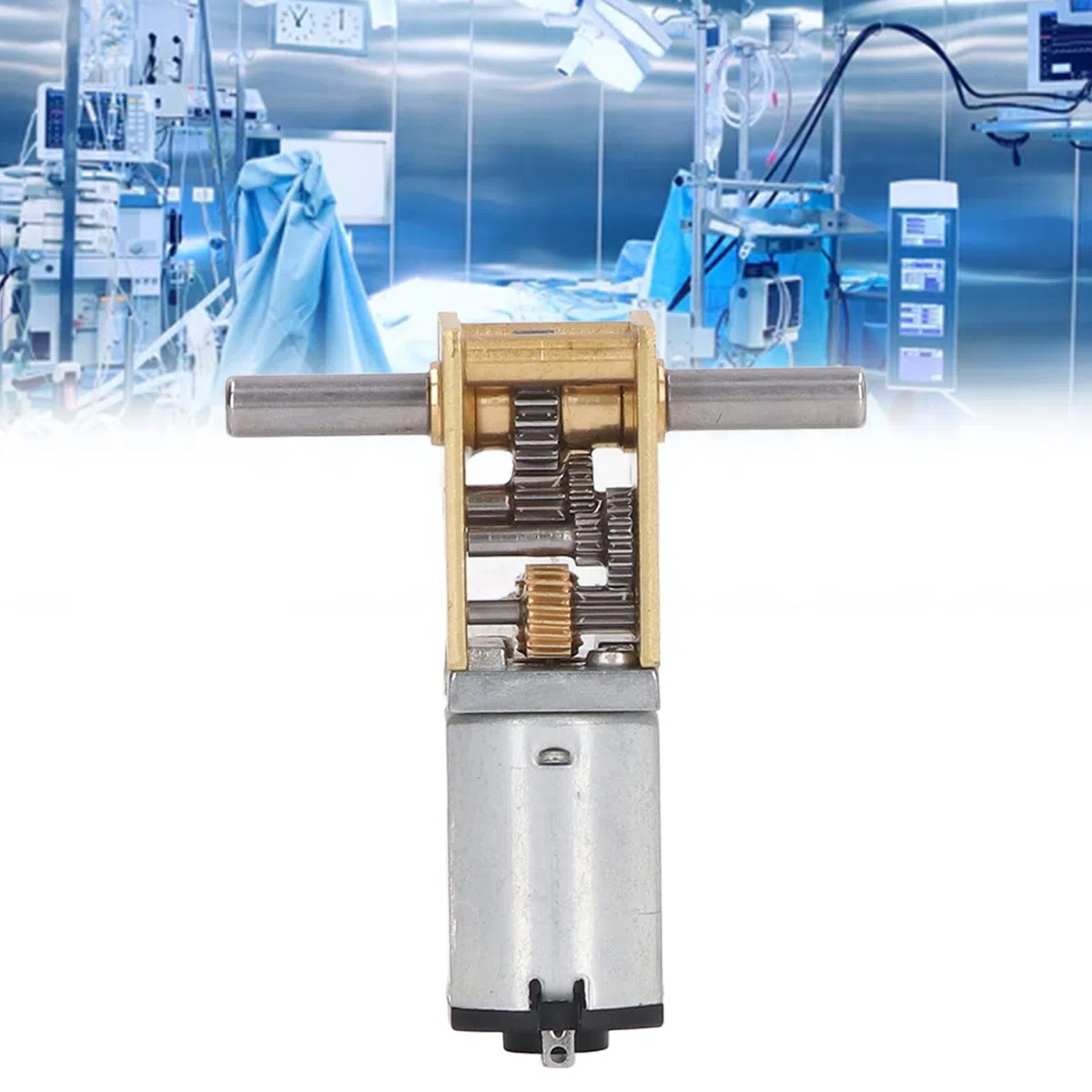 DC3V Doppelwellen-Schneckengetriebemotor, Mini-Getriebemotor, Mikro-Bürsten-Untersetzungsmotor mit Halterung, Ganzmetall-Getriebemotor, 7 U/min