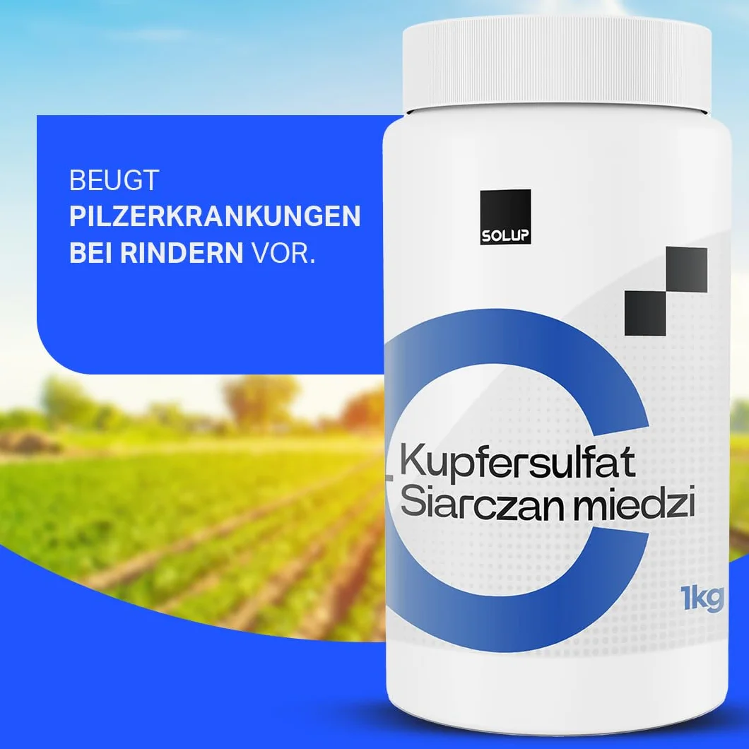 Kupfersulfat Pentahydrat 1000g I CuSO4 * 5H2O Kupfervitriol I Kupfersulfat für Pool I Pferd I Kupfersulfat für Garten für Pool, Labor, Werkstatt, Kristallzucht I für Bäume Pulver (1 kg)