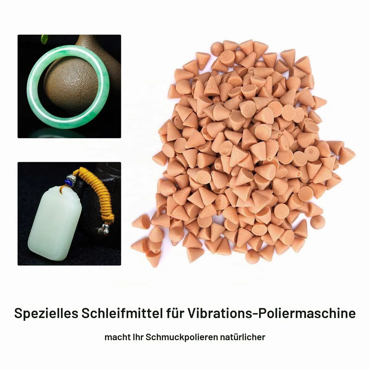 Polierer Schleifwerkzeug Schmuckpolieren Polierer Schleifzubehör Tumbling Media Schleifmittel für Tumbler Vibrationsmaschinen