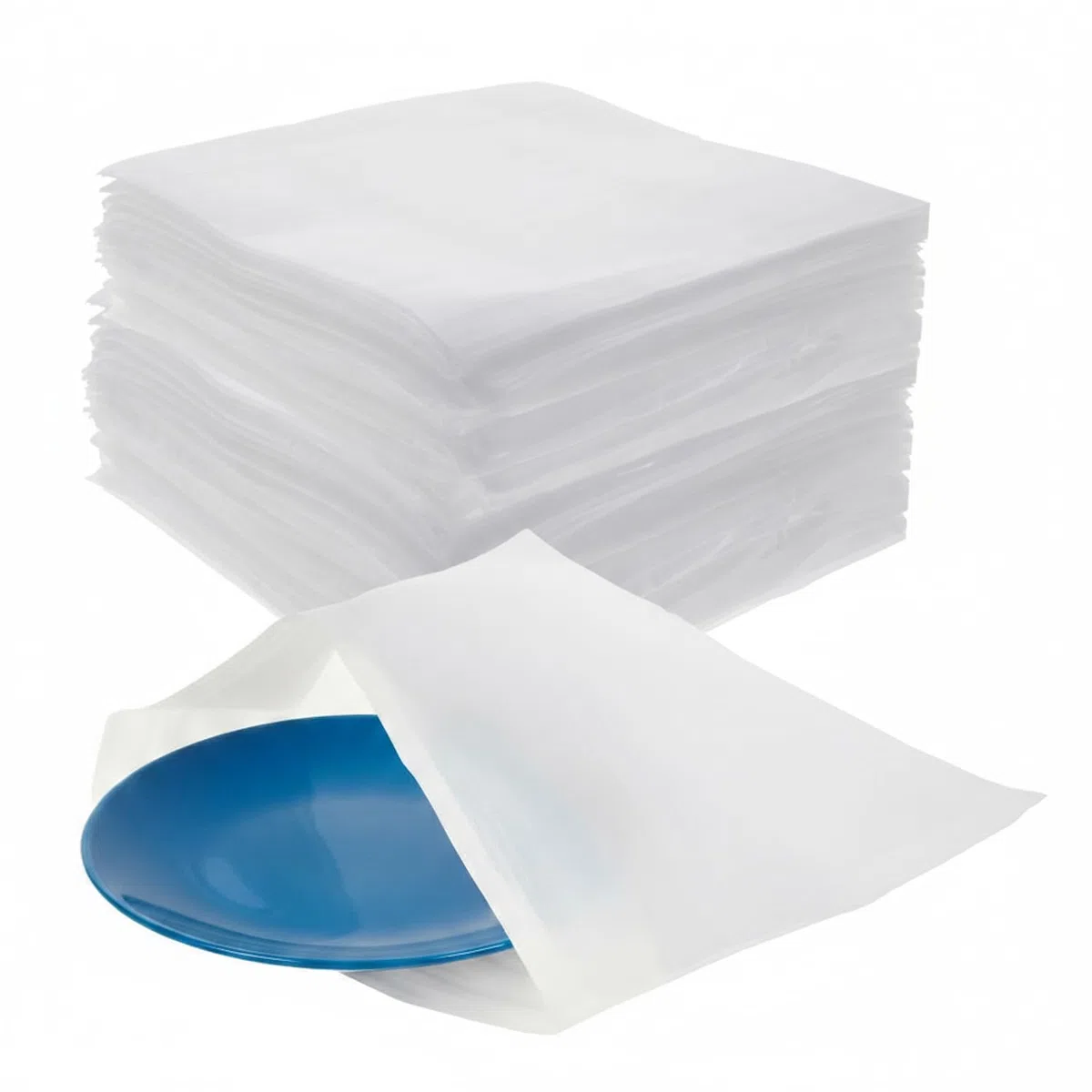 Verpackungsmaterial 100 Stk. Schaumfolie für Umzug Lagerung von Geschirr und Glas, leicht und halbtransparent Packpapier Umzugsmaterial 300 mm x 300 mm x 1 mm (Schaumstoffbeutel)