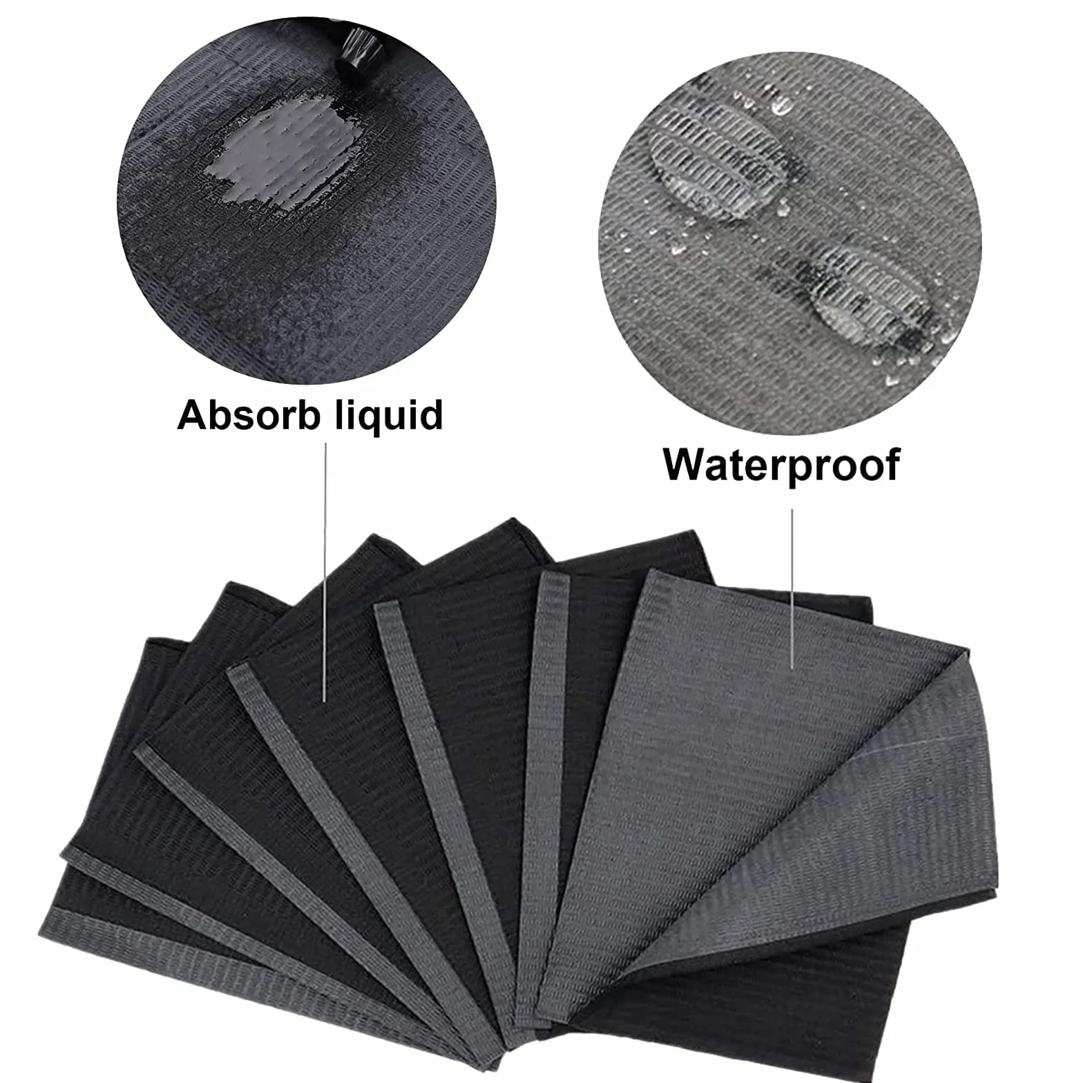 125 Stück Black Dental Lätzchen, Unihuby Premium Einweg wasserdichte Tattoo Lätzchen, Tattoo Tischdecken Clean Pad Patienten Lätzchen Dental Servietten Tattoo Tablett Abdeckungen Mehrzweck