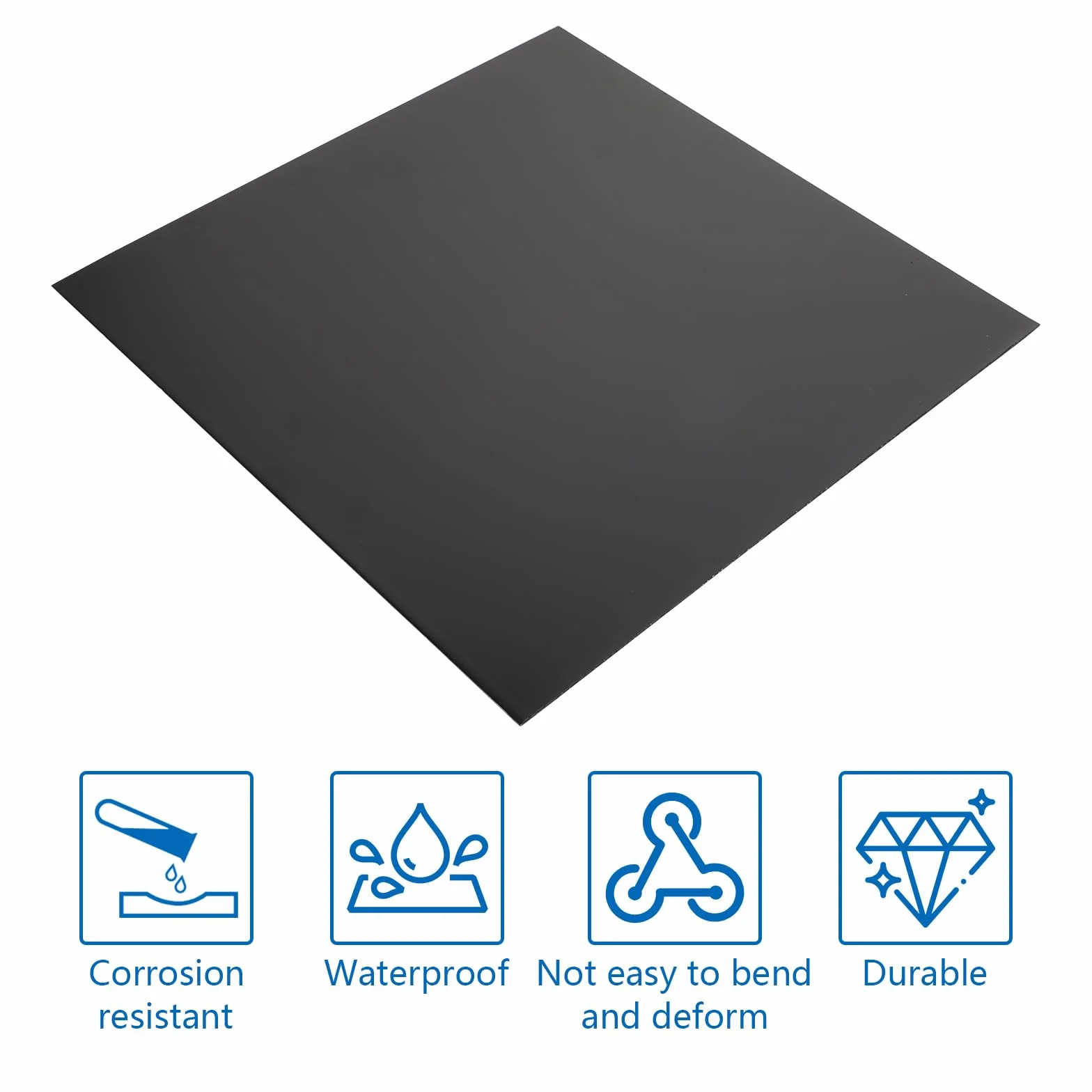 2 Stück Aluminium-Metall Aluminiumplatten schwarz, 300 x 300x 1 mm Alublech Zuschnitt Aluminiumblech Alublech 1mm aus 5052-Aluminium, Aluverbundplatte Schwarz for die industrielle Heimwerker