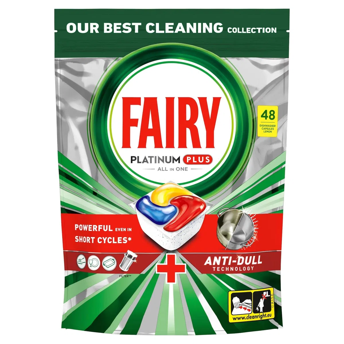Fairy Platinum Plus All in One Geschirrspültabs Zitrone 48 Tabs