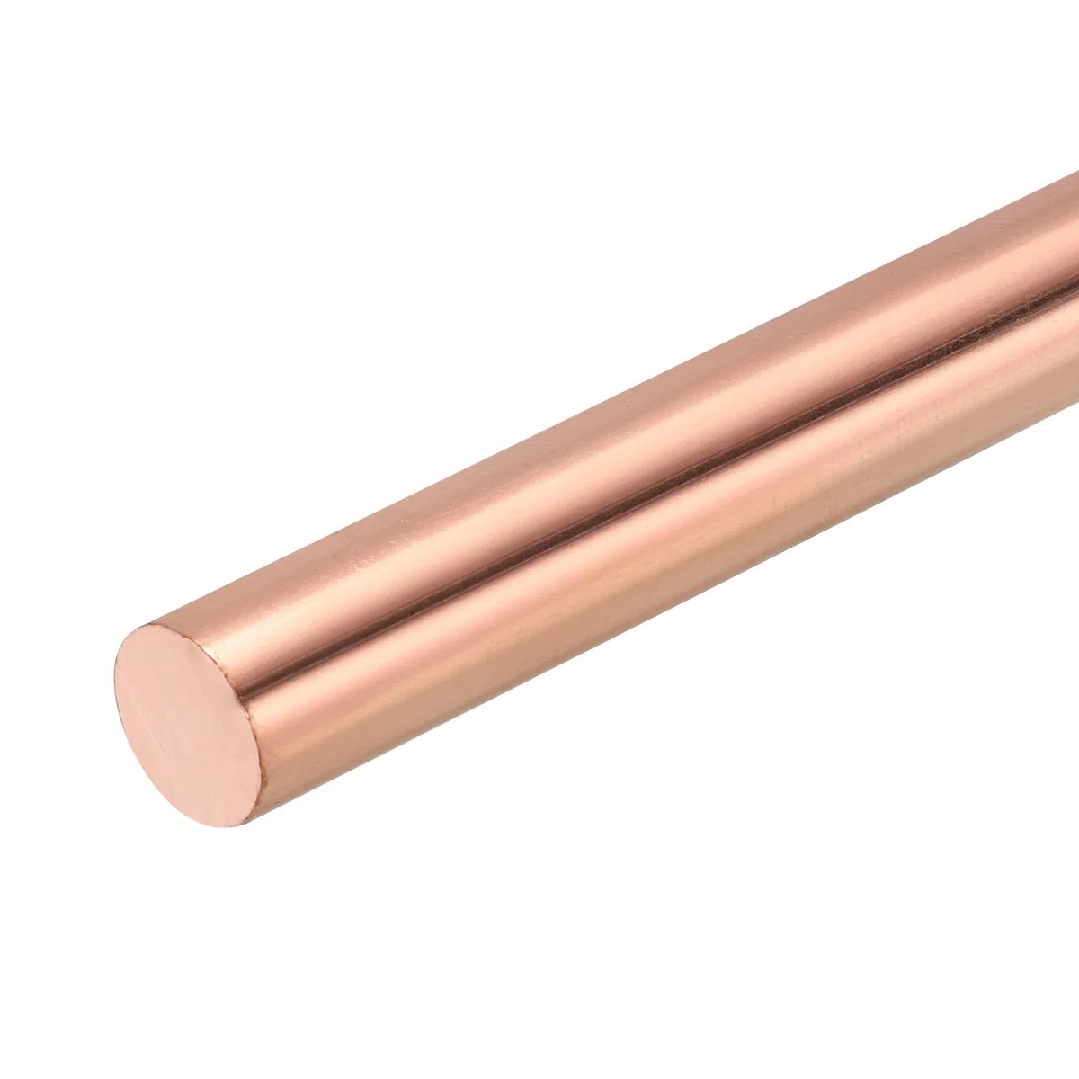 sourcing map Massiver Kupferstab mit Reinem Kupfer, Durchmesser 20 mm, Länge 100 mm, für DIY-Metallhandwerk und Hobbys